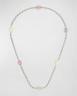 Image 1 of 2: Gucci Interlocking G Sterling Silver Boule Necklace