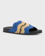 Image 5 of 6: Marni x No Vacancy Inn Men's High Summer Raffia Slides