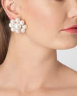 Image 2 of 4: Carolina Herrera Pearly Flower Earrings