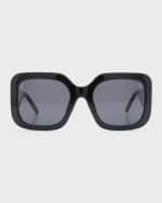 Image 1 of 5: Marc Jacobs J Marc Logo Square Acetate Sunglasses