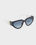 Image 4 of 5: Marc Jacobs J Marc Logo Plastic Cat-Eye Sunglasses