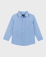 Image 3 of 5: Andy & Evan Boy's Quarter Zip Striped Sweater, Shirt & Pants Set, Size 2-7