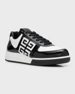 Image 5 of 6: Givenchy Men's G4 Patent Leather Low-Top Sneakers