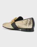 Image 3 of 6: Moschino Men's Logo Sequin Loafers