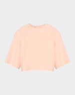 Image 1 of 7: Lafayette 148 New York Viscose-Silk Drop-Shoulder Crewneck Blouse