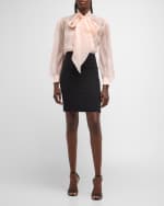 Image 5 of 6: Giorgio Armani Silk Cady Pencil Skirt