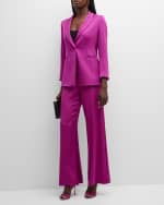 Image 5 of 6: Marella Scorza High-Rise Straight-Leg Satin Trousers
