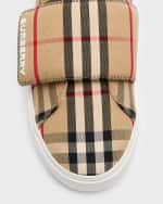 Image 3 of 10: Burberry Kid's James Check-Print Sneakers, Toddlers/Kids