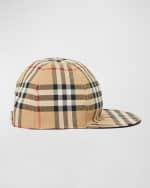 Image 1 of 7: Burberry Kid's Reversible Check-Print Cap, Size S-M