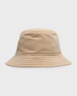 Image 1 of 2: Burberry Kid's Reversible Check Bucket Hat, Size S-M