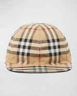 Image 5 of 5: Burberry Kid's Reversible Check-Print Cap, Size 12M-9