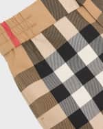 Image 3 of 4: Burberry Boy's Halford Check-Print Shorts, Size 3-14