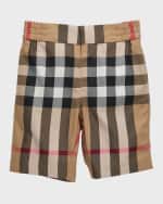 Image 1 of 4: Burberry Boy's Halford Check-Print Shorts, Size 3-14