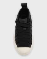 Image 5 of 5: Amiri Kid's Stars Court High-Top Sneakers