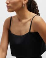 Image 5 of 5: Belpearl Tahitian Pearl & Diamond Drop Earrings in 18k White Gold