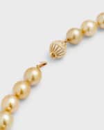 Image 3 of 5: Belpearl 18K Yellow Gold Golden Pearl Necklace with Diamond Clasp, 18"L
