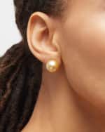 Image 2 of 5: Belpearl 18K Yellow Gold 13mm South Sea Pearl Stud Earrings