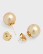 Image 3 of 5: Belpearl 18K Yellow Gold 13mm South Sea Pearl Stud Earrings