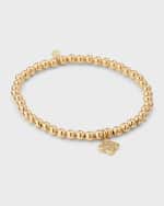 Image 3 of 5: Sydney Evan 14k Yellow Gold Bead and Mini Diamond Moroccan Charm Bracelet