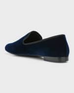 Image 2 of 5: Giuseppe Zanotti Men's Veronica Velvet Loafers