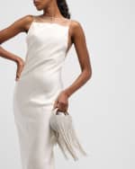 Image 2 of 6: Retrofete Estel Small Fringe Embellished Top-Handle Bag