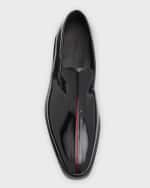 Image 5 of 5: Ferragamo Men's Faruk Leather Loafers
