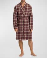 Image 2 of 5: Hanro Men's Cozy Comfort Flannel Robe