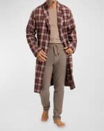 Image 4 of 5: Hanro Men's Cozy Comfort Flannel Robe