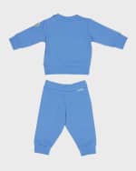 Image 2 of 3: Moncler Kid's Logo-Print Sweatshirt & Joggers Set, Size 3M-24M