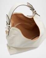 Image 5 of 6: Jimmy Choo Ana Zip Leather Hobo Bag