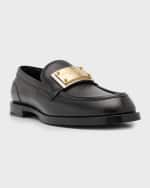 Image 5 of 6: Dolce&Gabbana Men's Sartorial Metal Plaque Loafers