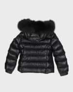 Image 2 of 5: Moncler Kids Bady Faux Fur Quilted Jacket, Size 8-14