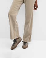 Image 2 of 6: Brunello Cucinelli Suede Monili Low-Top Sneakers