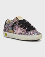 Image 4 of 7: Golden Goose Girl's Superstar Multi Glitter Low-Top Sneakers, Toddlers/Kids