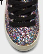 Image 3 of 5: Golden Goose Girl's Superstar Multi Glitter Low-Top Sneakers, Baby/Toddler