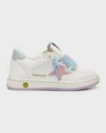 Image 1 of 7: Golden Goose Girl's Ballstar Low-Top Leather Sneakers, Toddlers/Kids