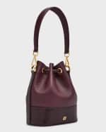 Image 4 of 6: Maria Oliver Alessia Lizard Drawstring Bucket Bag