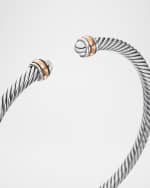 Image 4 of 4: David Yurman Cable Bracelet in Silver with 18K Gold, 4mm