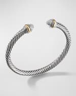 Image 3 of 4: David Yurman Cable Bracelet with Diamonds and 14K Gold in Silver, 5mm