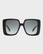 Image 1 of 5: Gucci Gradient Acetate Butterfly Sunglasses