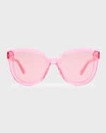 Image 4 of 5: Gucci GG1315S Mirrored Round Acetate Sunglasses