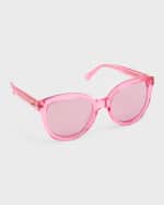 Image 1 of 5: Gucci GG1315S Mirrored Round Acetate Sunglasses