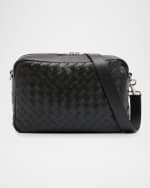 Image 1 of 6: Bottega Veneta Men's Intrecciato Medium Crossbody Bag