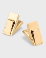 Image 4 of 5: Bottega Veneta V Shaped Folding Earrings