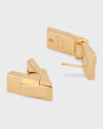 Image 3 of 5: Bottega Veneta V Shaped Folding Earrings