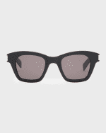 Image 4 of 5: Saint Laurent SL 592 Acetate Rectangle Sunglasses