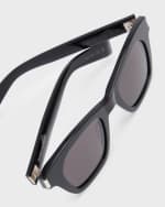 Image 5 of 5: Saint Laurent SL 592 Acetate Rectangle Sunglasses
