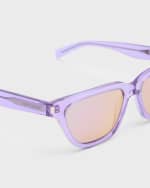 Image 3 of 5: Saint Laurent SL 462 Suplice Acetate Cat-Eye Sunglasses