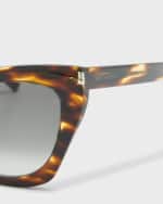 Image 5 of 5: Saint Laurent 214 Kate Acetate Cat-Eye Sunglasses