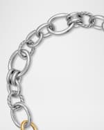 Image 3 of 3: David Yurman DY Mercer Necklace with Diamonds and 18K Gold in Silver, 25mm, 19"L